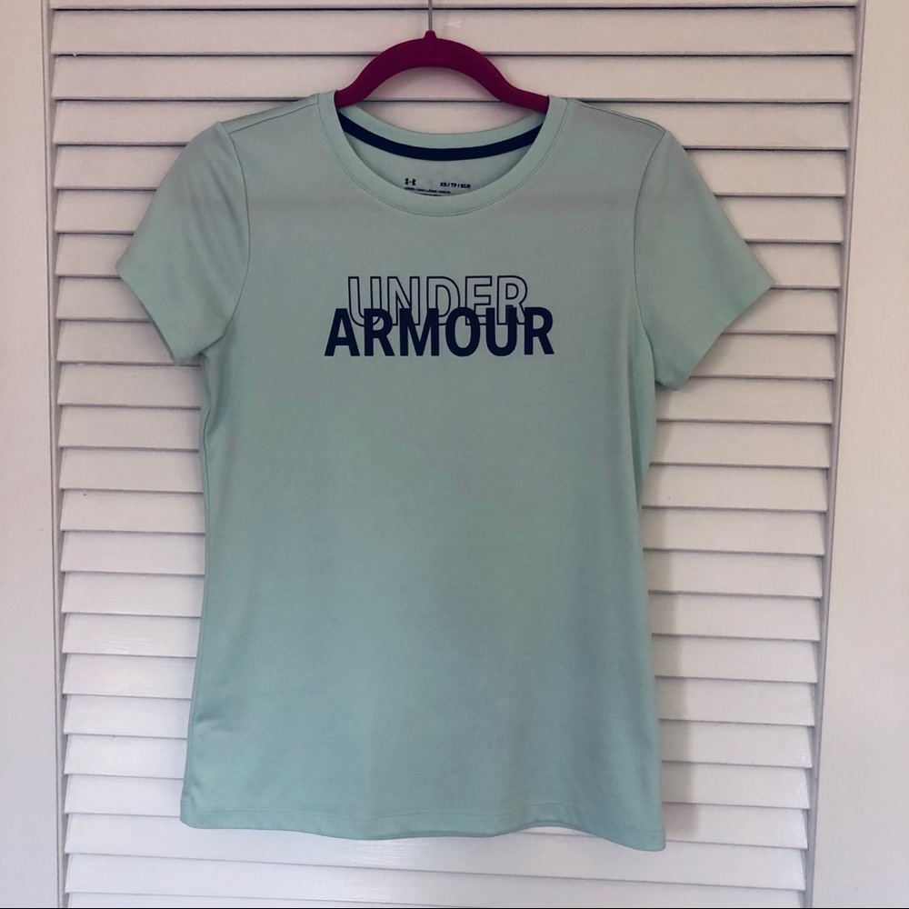Womens XS Mint Under Armour Short Sleeve